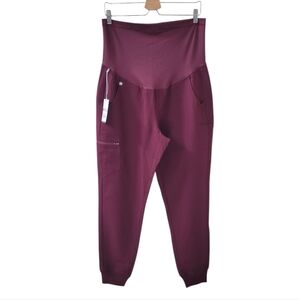 FIGS Burgundy Maternity Zamora Jogger Scrub Pant Size M